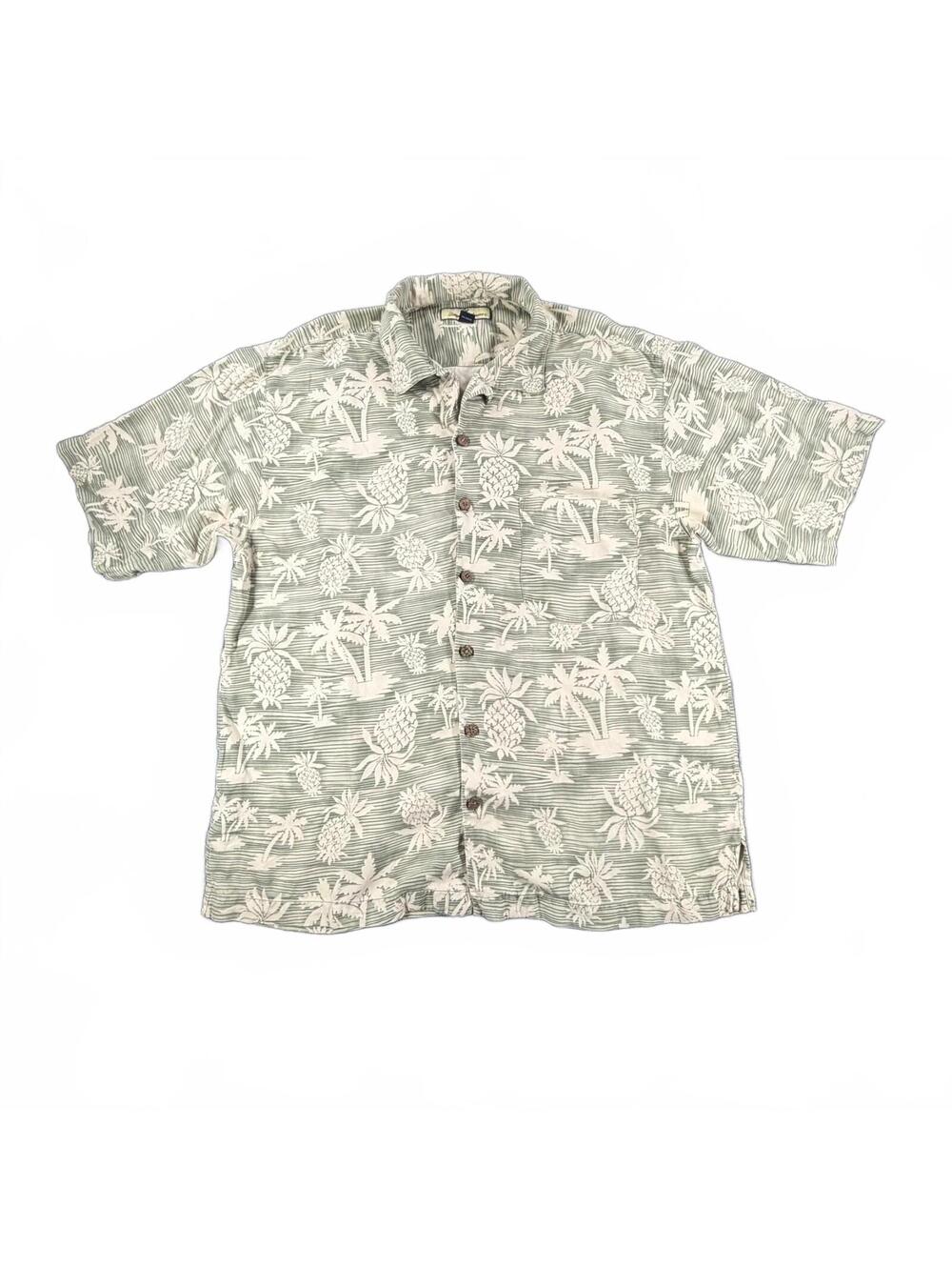Tommy Bahama Men's Vintage Silk Hawaiian Tropical Shirt Size L